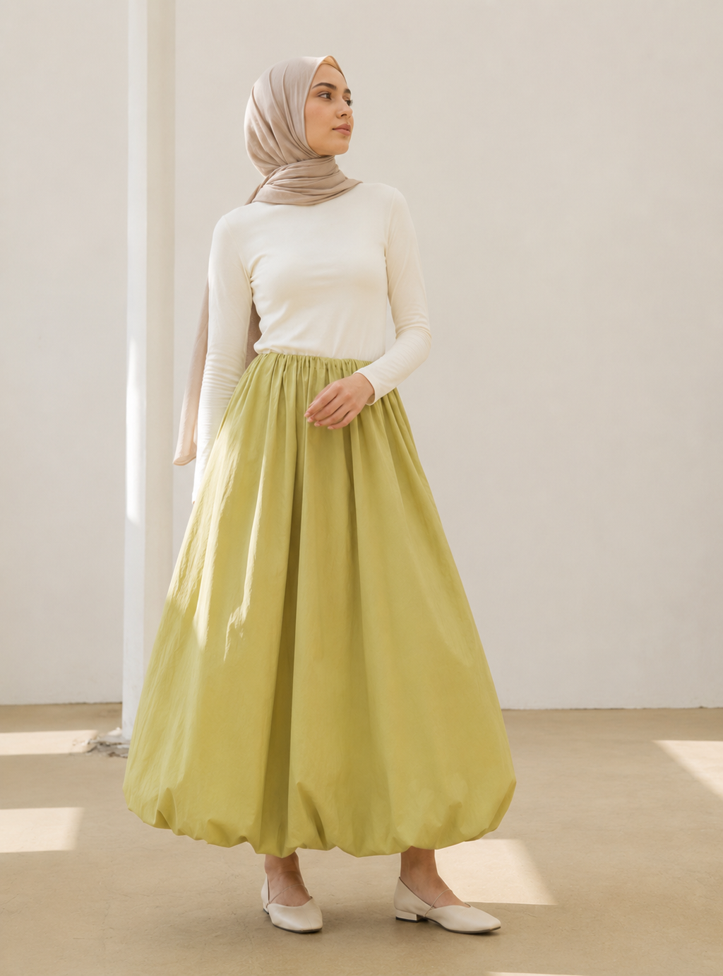Balloon skirt Olive Green