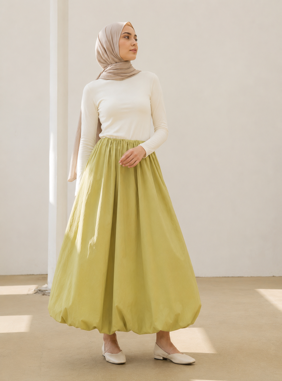 Balloon skirt Olive Green