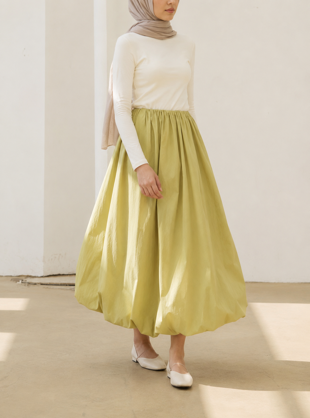 Balloon skirt Olive Green